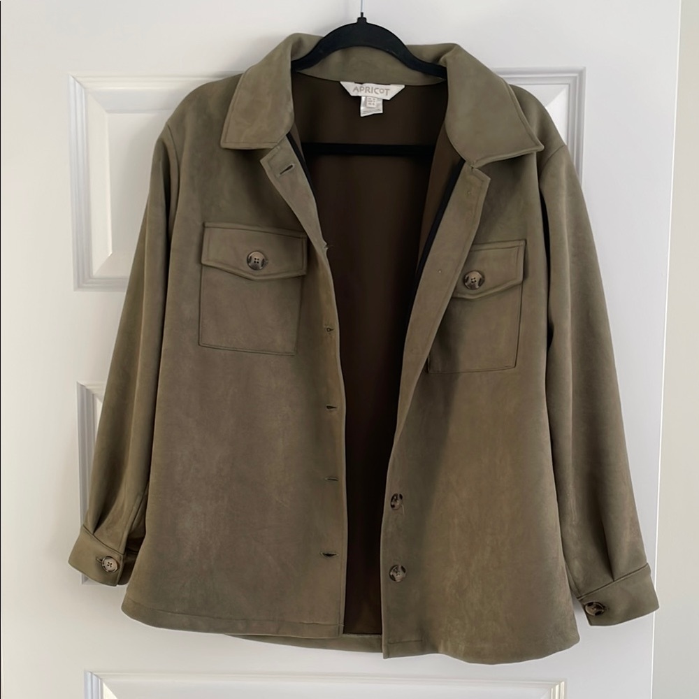 Olive Green Suede Women's Jacket